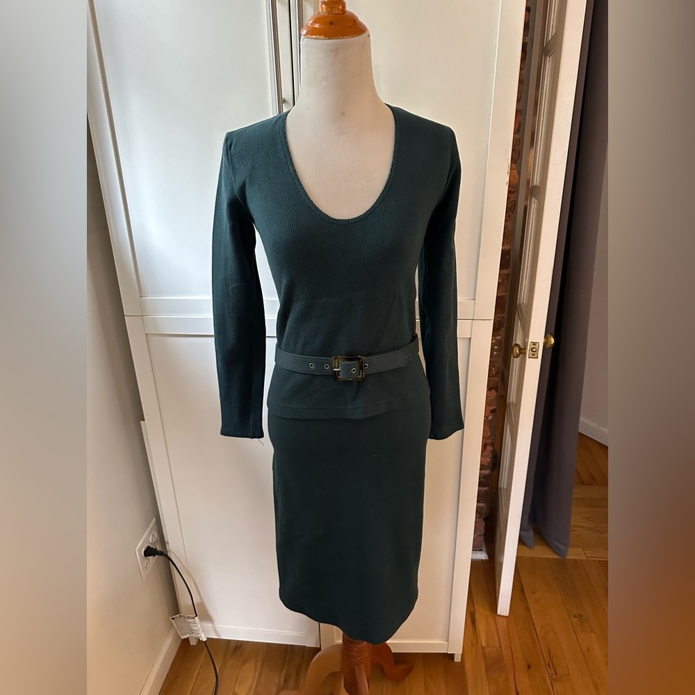 Christine Alcalay Esme ribbed skirt and Monica Ribbed top set - in Lagoon